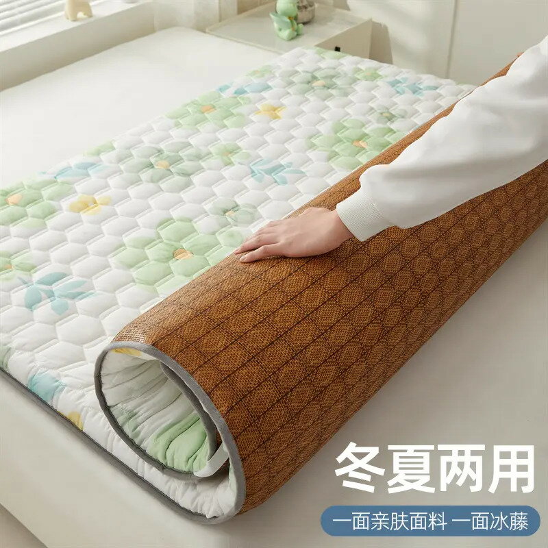 冰絲沙發墊 榻榻米夏季冰絲涼席床墊子軟墊學生宿舍單人兩用折疊出租屋褥子