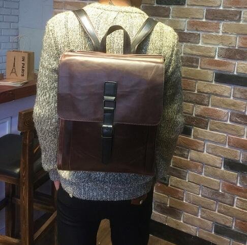 FINDSENSE Z1 韓國 時尚 潮 男 皮質 休閒 學生包 旅行包 電腦包 書包 後背包 雙肩包