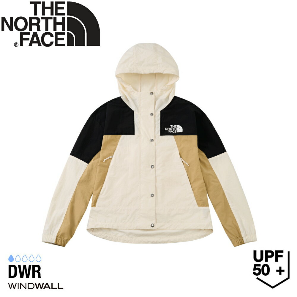 【The North Face 女 防風外套《黑/白》】8CJS/登山/薄外套/抗UV/防風