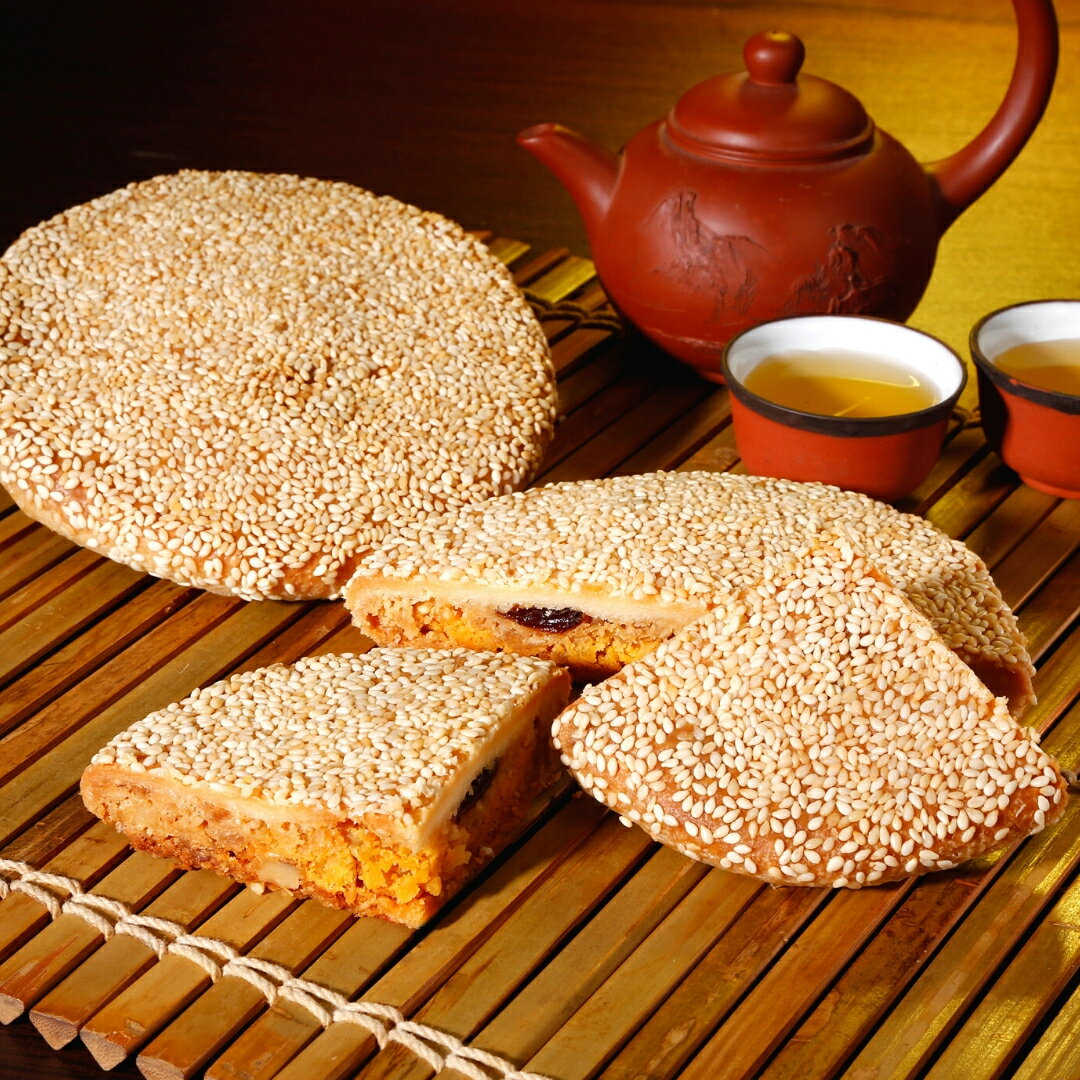 【喜之坊】古早味蛋黃芝麻餅(小200g/入)~~長輩的最愛★