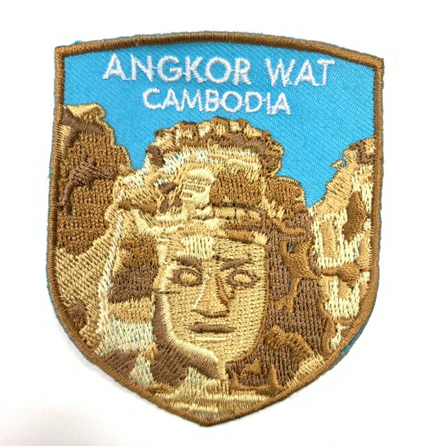 柬埔寨 吳哥窟 印度佛教 燙布貼 刺繡袖標 地標電繡刺繡背膠補丁 袖標 布標 布貼 補丁 貼布繡 臂章