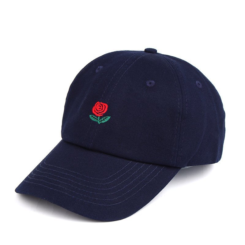 FIND 韓國品牌棒球帽 男女情侶 時尚街頭潮流 玫瑰花刺繡 帽子 太陽帽 鴨舌帽 棒球帽