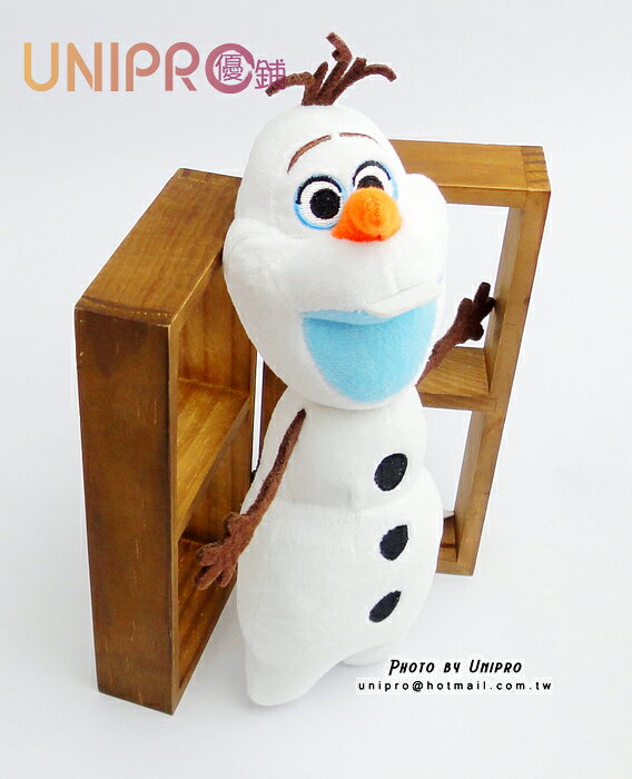 【UNIPRO】迪士尼 雪寶 7吋 絨毛玩偶 造型長抱枕 娃娃 布偶 冰雪奇緣 吊飾