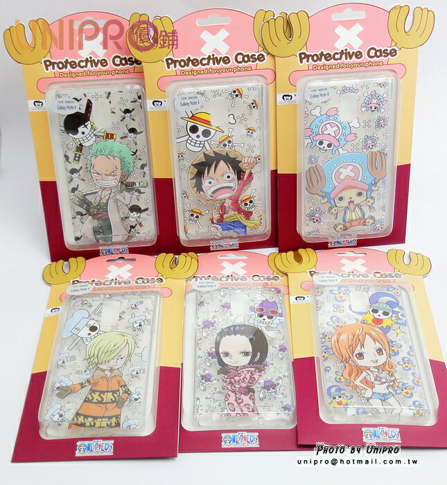 【UNIPRO】三星 Note4 航海王 海賊王 One Piece 手機殼 透明 軟殼 TPU 保護套