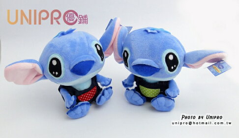 【UNIPRO】迪士尼 史迪奇 Disney Stitch 6吋 吊帶褲系列 絨毛玩偶 布偶 娃娃 禮物 1