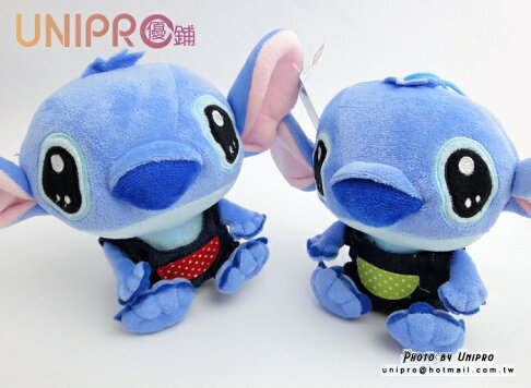 【UNIPRO】迪士尼 史迪奇 Disney Stitch 6吋 吊帶褲系列 絨毛玩偶 布偶 娃娃 禮物 0
