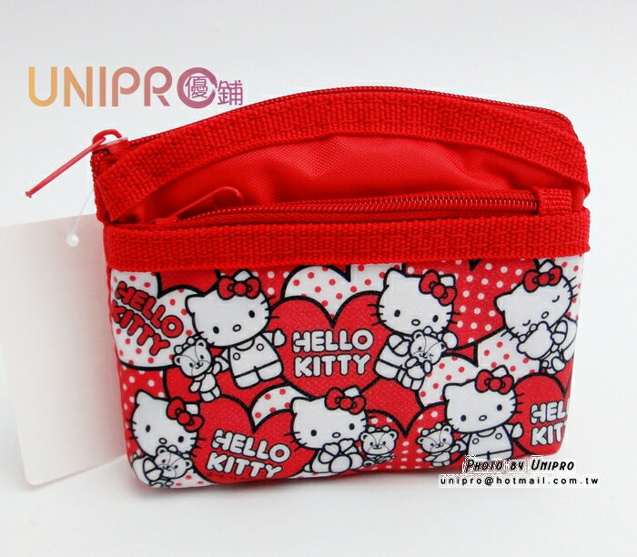 <br/><br/>  UNIPRO 三麗鷗授權 Hello Kitty 40th 紀念版 雙層零錢包 小包 隨身包<br/><br/>