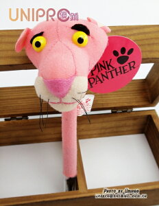 【UNIPRO】頑皮豹 粉紅豹 Pink Panther 絨毛 小 娃娃 玩偶 毛毛 造型 原子筆