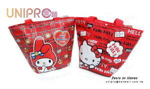 【UNIPRO】三麗鷗 Hello Kitty 凱蒂貓 餃型便當袋 造型萬用袋 便當袋 購物袋 水餃包 托特包