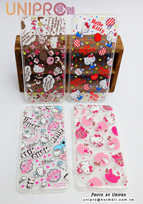 【UNIPRO】 HTC Desire Eye Hello Kitty 凱蒂貓 滿版 透明 TPU 手機殼 保護套 正版