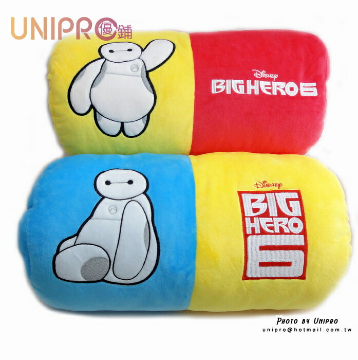 【UNIPRO】迪士尼 大英雄天團 杯麵 雙色 暖手枕 抱枕 靠枕 圓筒枕 正版授權