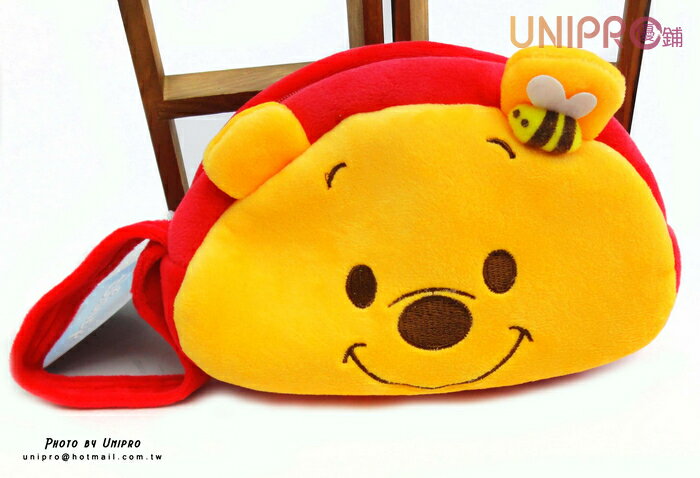 【UNIPRO】迪士尼 史迪奇 小熊維尼 橢圓 手提 化妝包 萬用包 1
