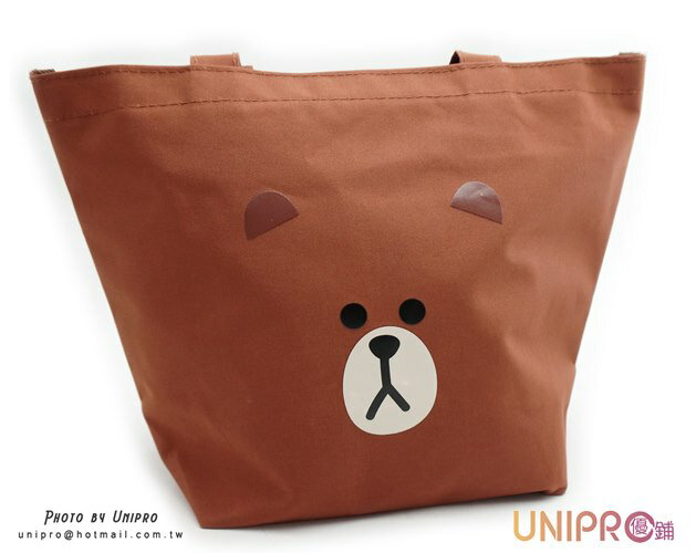 【UNIPRO】LINE FRIENDS 熊大 兔兔 饅頭人 表情 造型萬用袋 便當袋 購物袋 水餃包