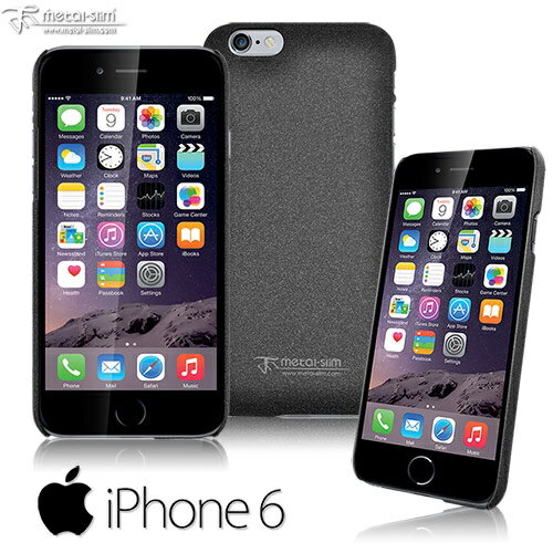 UNIPRO【i609】Metal-Slim Apple iPhone6 4.7吋 PLUS 5.5吋 星砂黑 防指紋 磨砂保護殼 手機殼 送保護貼