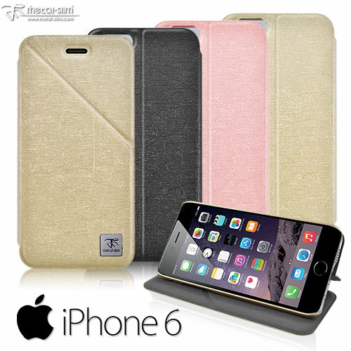UNIPRO【i611】Metal-Slim Apple iPhone6 4.7吋 鏡頭可翻式超薄0.88mm站立磁吸皮套 保護套