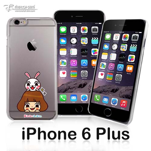 【UNIPRO】iPhone6 Plus 5.5吋 LINE貼圖 La Chi 香菇妹&拉比豆 兩小無猜 高抗刮透明PC保護殼 i6+