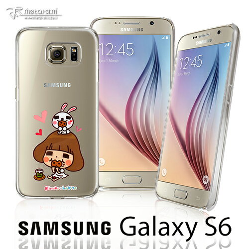 【UNIPRO】三星 Galaxy S6 LINE貼圖 La Chi 香菇妹&拉比豆 午後時光 高抗刮透明PC保護殼 G920