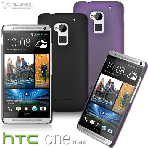 UNIPRO【HC014】Metal-Slim HTC One Max T6 803S 皮革漆 星砂黑 PC透明 系列新型磨砂保護殼 手機套