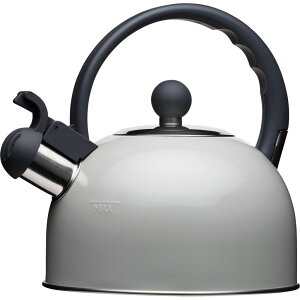 《KitchenCraft》復古笛音壺(灰1.3L) | 煮水壺 燒水壺