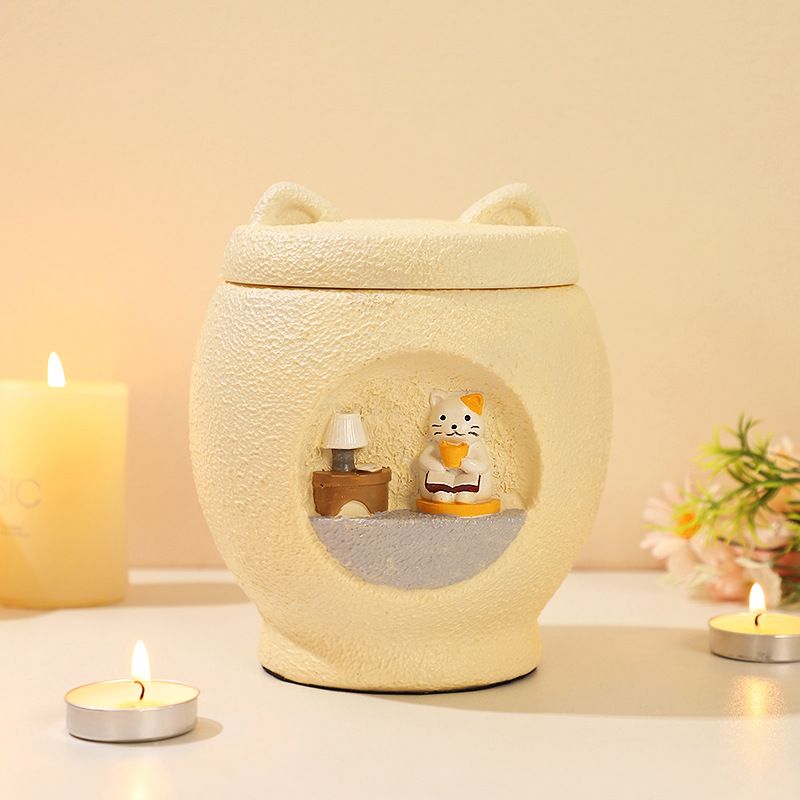 愛寵沉睡骨灰罐貓咪狗狗容器盒樹脂創意寵物紀念用品安樂罐 d8012