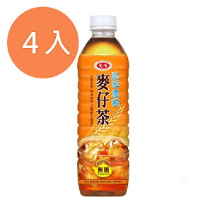愛之味 麥仔茶 冰萃漫香-無糖 590ml (4入)/組【康鄰超市】