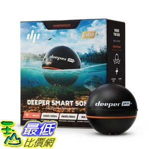 [107美國直購] 無線魚探儀 Deeper PRO+ Smart Portable Sonar - GPS Wireless Wi-Fi Fish Finder
