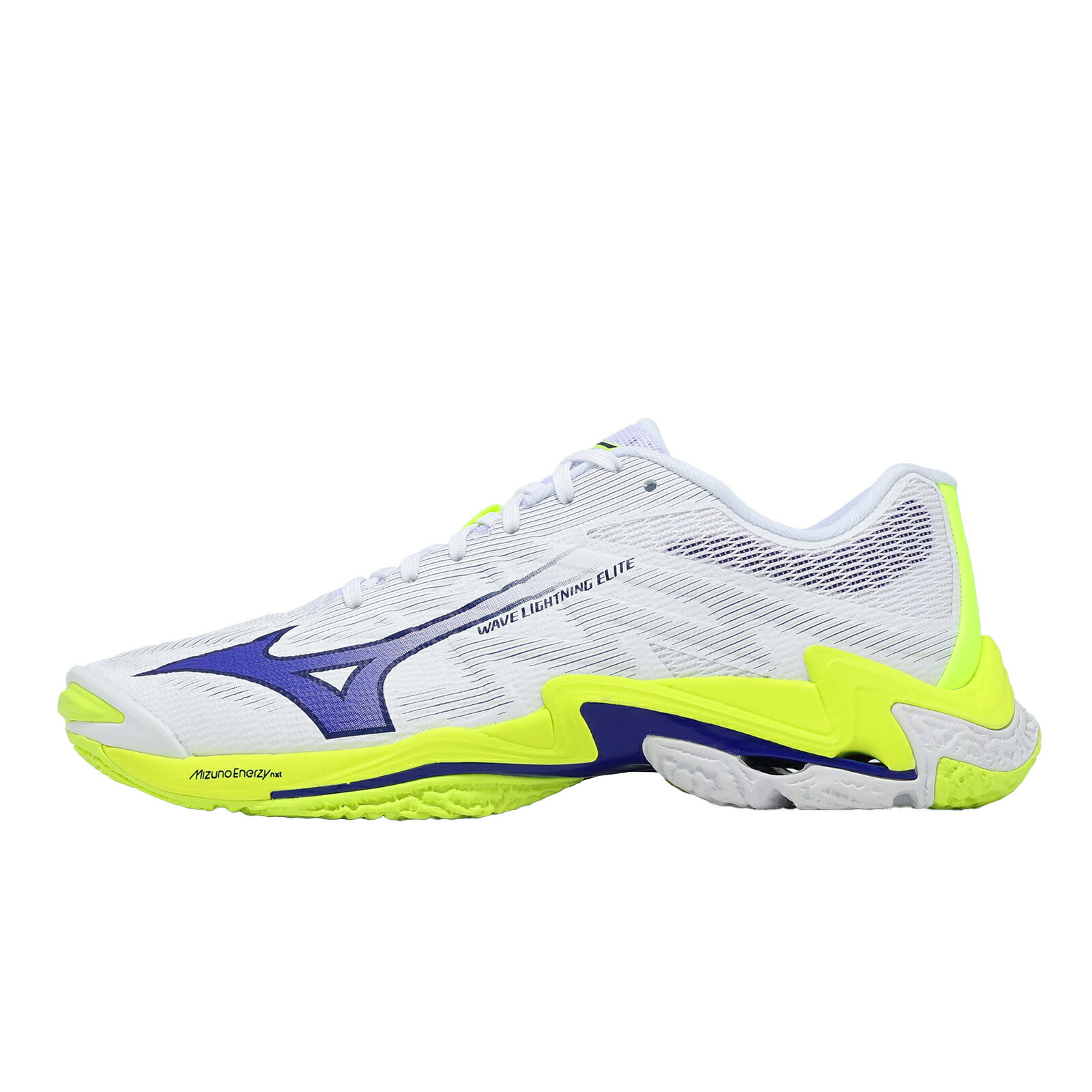 Mizuno 美津濃 排球鞋 Wave Lightning Elite 男鞋 白 藍 緩震 穩定 V1GA2600-39