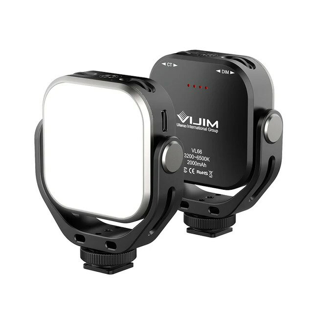 【日本代購】Ulanzi Vijim VL66 可調式 LED 視訊燈帶 360 度旋轉安裝支架可充電 DSLR 單眼移動便攜式補光燈