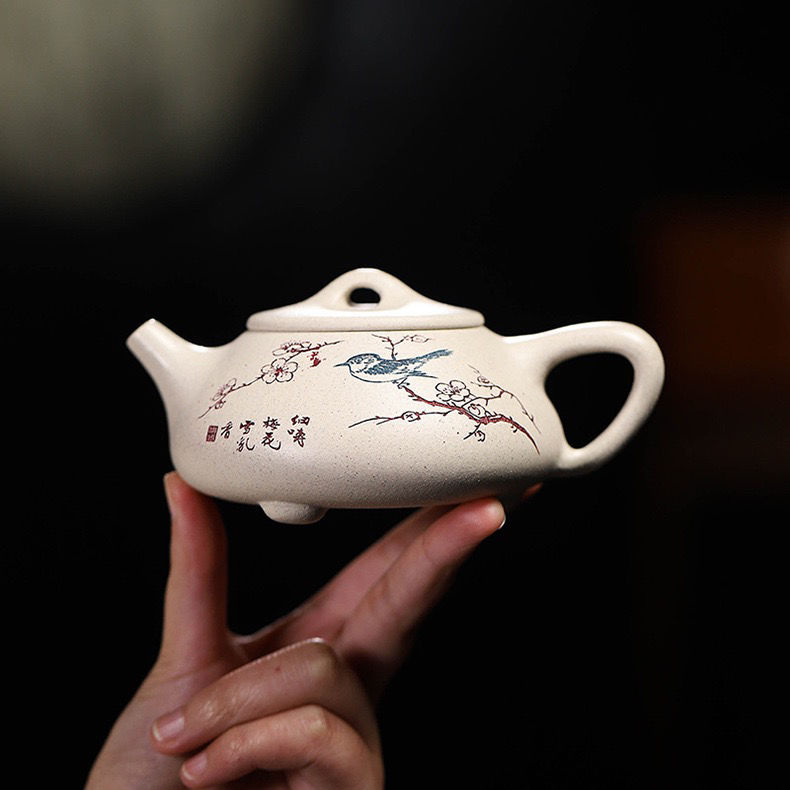 工廠直銷 免運 茶壺 紫砂壺 250毫升宜興紫砂壺原礦白段泥可變色家用紫砂茶壺景舟石瓢壺特惠/可開發票Z1017 2