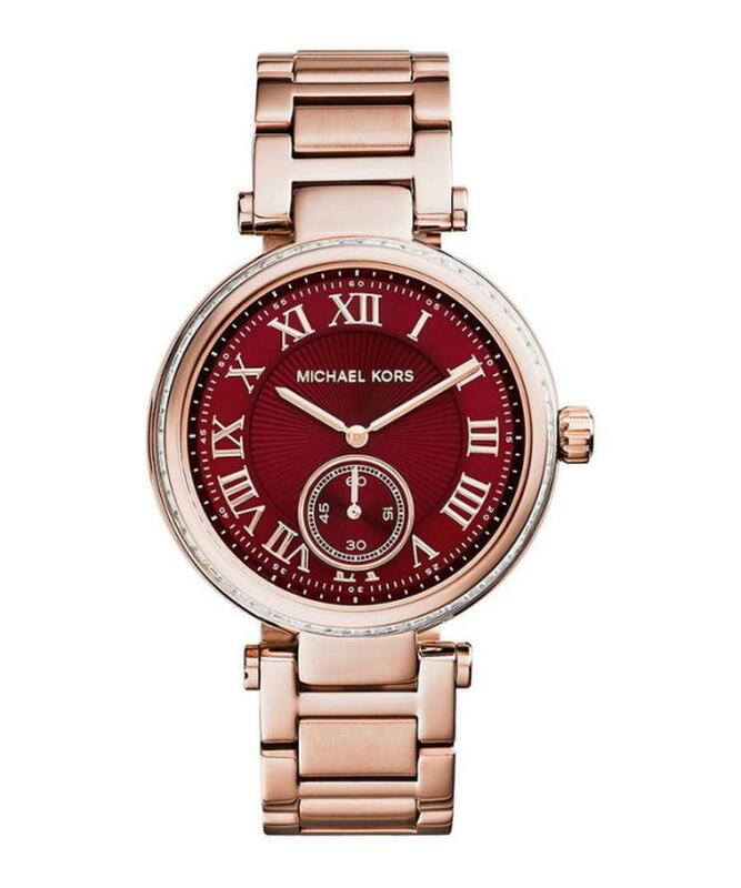 『Marc Jacobs旗艦店』美國代購 Michael Kors 時尚潮流新款時尚玫瑰金紅曜腕錶