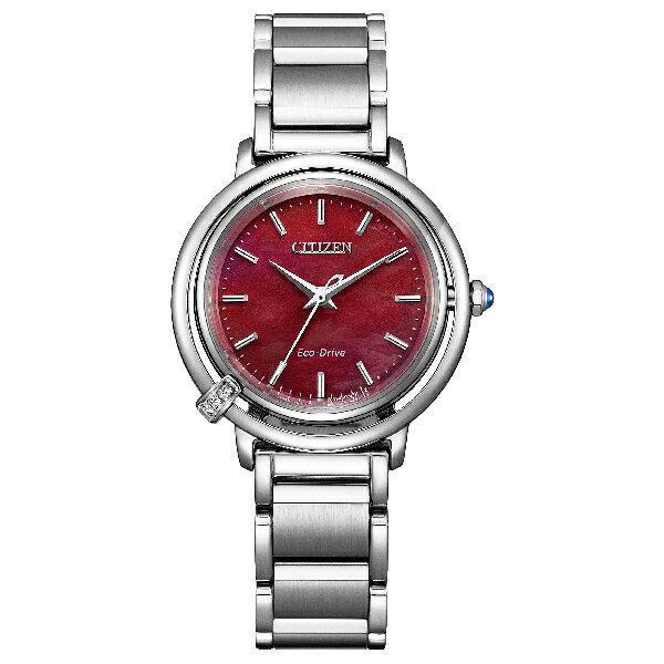 CITIZEN 星辰 L系列 EM1090-78X 光動能天然鑽石女錶 紅面 31.2mm｜樂天全館特惠中★指定刷卡回饋10%