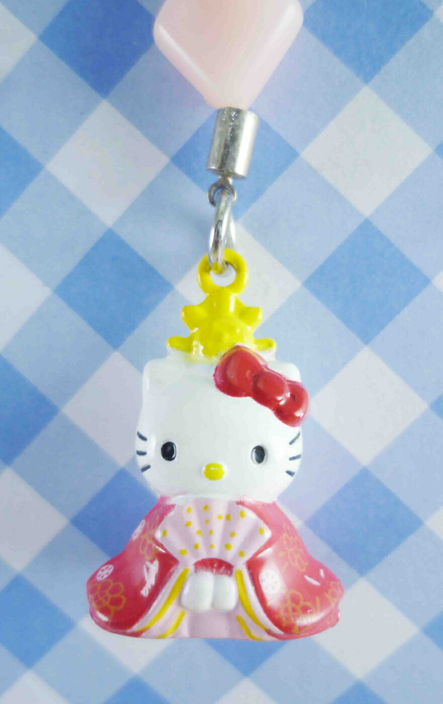 【震撼精品百貨】Hello Kitty 凱蒂貓 KITTY手機吊飾-和風系列-凱蒂貓女兒節雛人形 震撼日式精品百貨