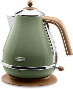 【日本代購】DeLonghi 1.0L 電熱水壺 Icona Vintage KBOV1200J 橄欖綠