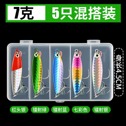 假餌 路亞假餌鐵板餌海釣雙鉤遠投飄落翹嘴淡水垂釣鱸魚專殺套裝擬餌竿【MJ19905】