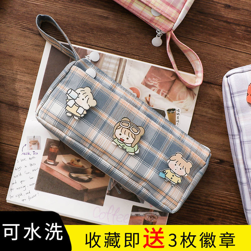 透明網紗筆袋學生用考試專用文具袋韓國簡約清新可愛筆袋文具盒男