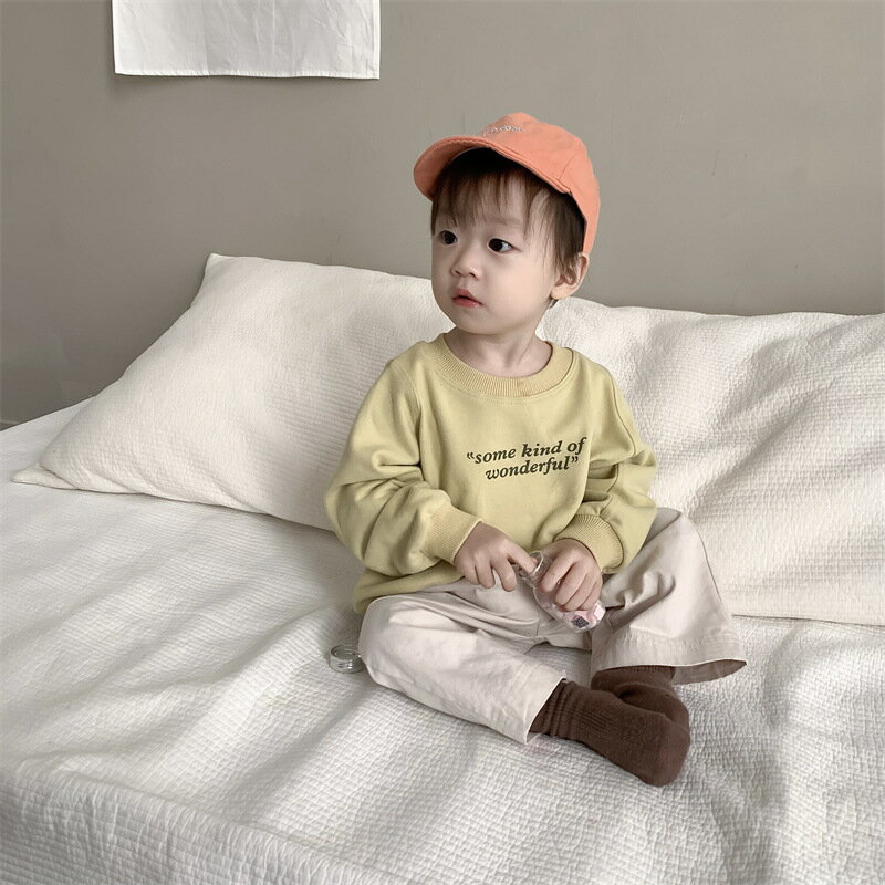 兒童春季衣服寶寶套裝春款韓版童裝嬰兒衛衣休閑褲兩件套