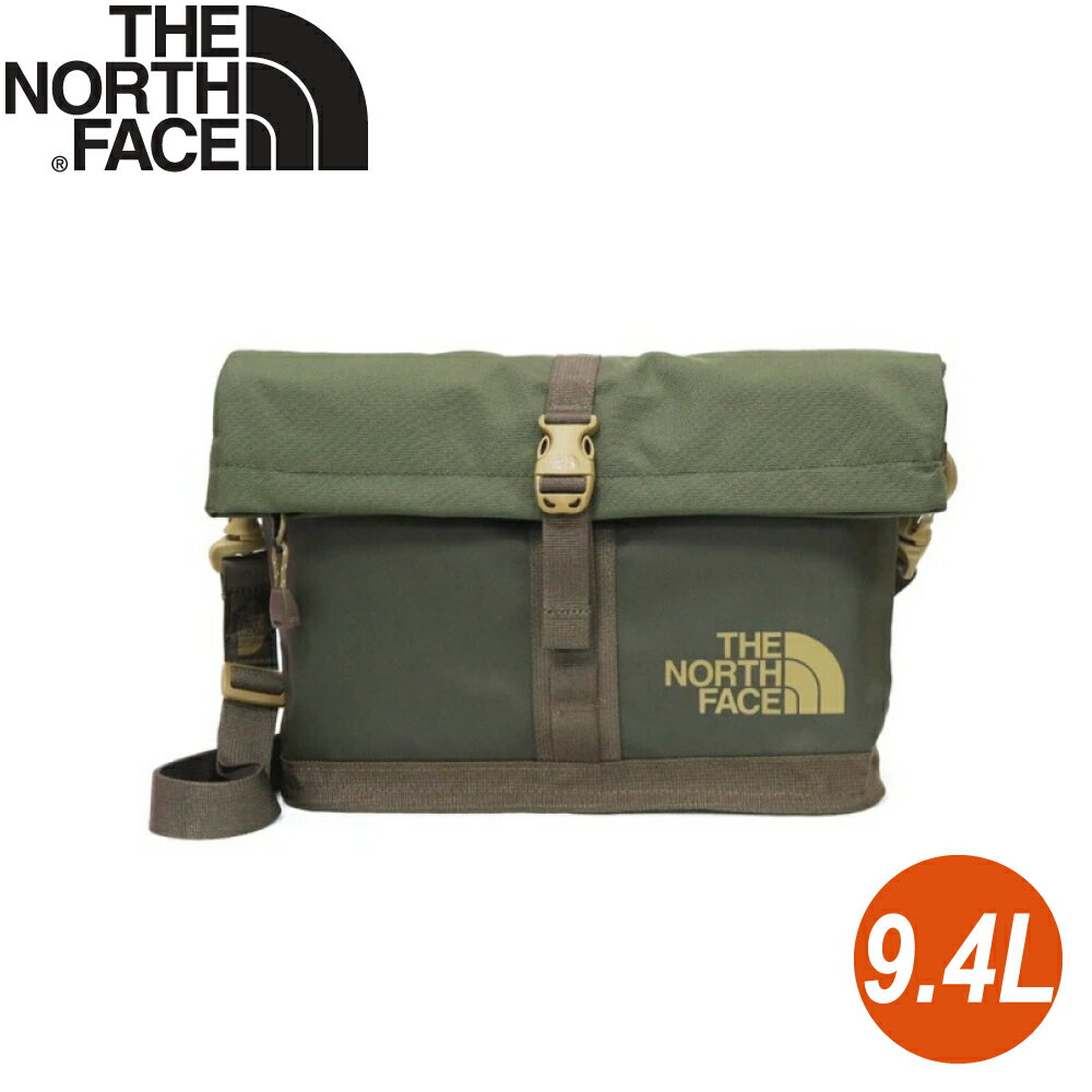 【The North Face 插扣式可調節單肩包《煙燻綠》】8BK6/斜揹包/側肩包/情侶包