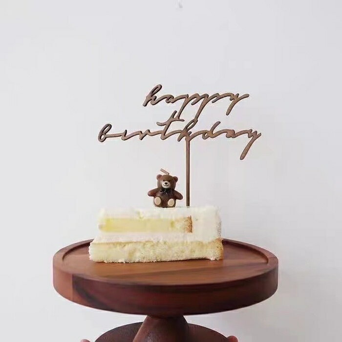 [Hare.D]現貨 森林系 木質蛋糕插 蛋糕插牌 生日 蛋糕擺件 蛋糕裝飾 插飾 手作 蛋糕生日派對