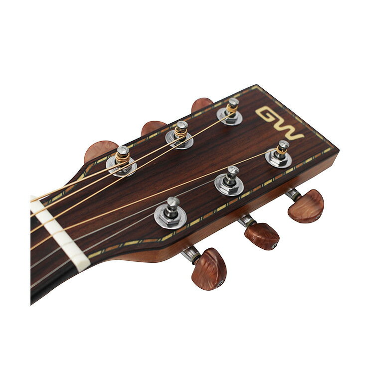 免運 現貨速發GW 41寸紅松玫瑰木啞光面單 民謠吉他 初學者木吉他 3