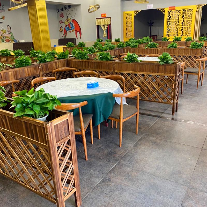 【最低價】【公司貨】防腐木花架置物架餐廳隔斷圍欄庭院碳化木柵欄花箱戶外花槽花盆架 2