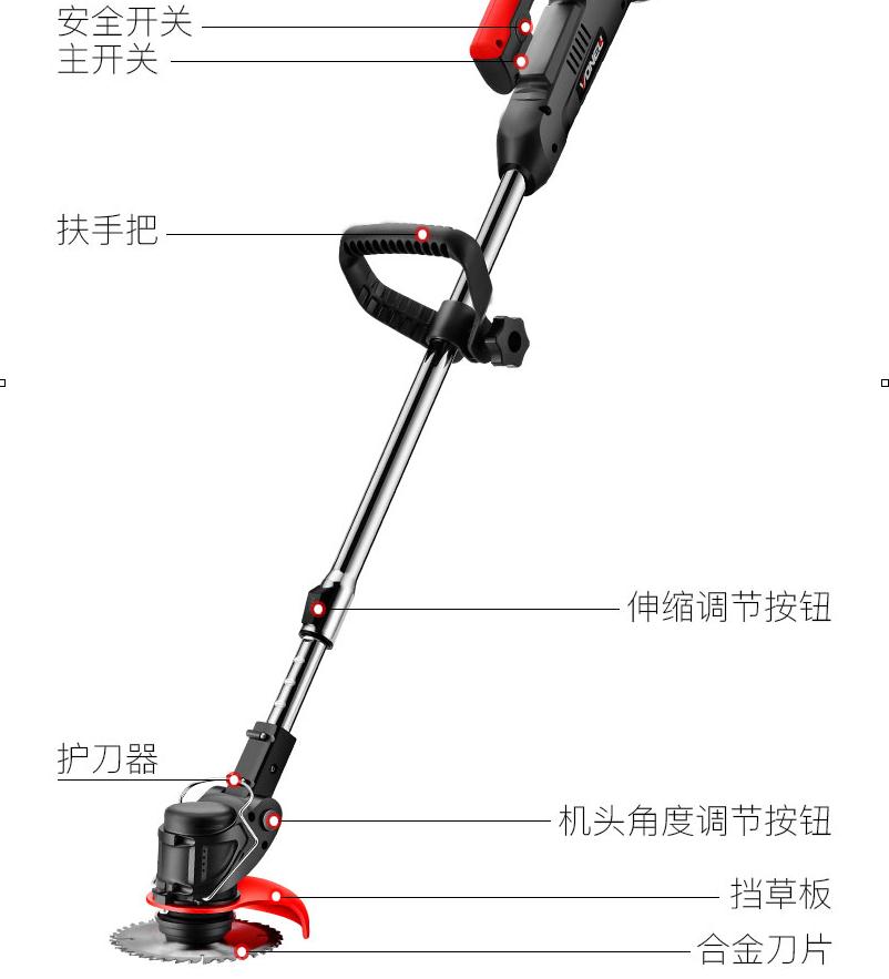 電動割草機手持打草機家用小型多功能鋰電除草機充電草坪修剪神器 小山好物