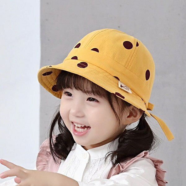 『台灣x現貨秒出』可愛點點 兒童漁夫帽 兒童遮陽帽 童帽