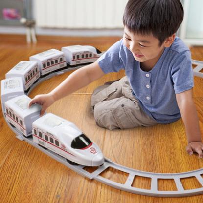 兒童玩具 軌道小火車玩具男女孩電動軌道車模型套裝汽車幼兒童玩具車3-4歲6【青木鋪子】