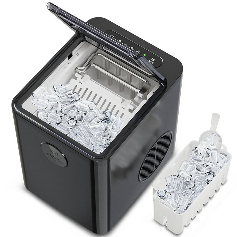 製冰機Icemaker商用家用電商外貿奶茶店子彈冰塊製作機器110v【宜家良品百貨】
