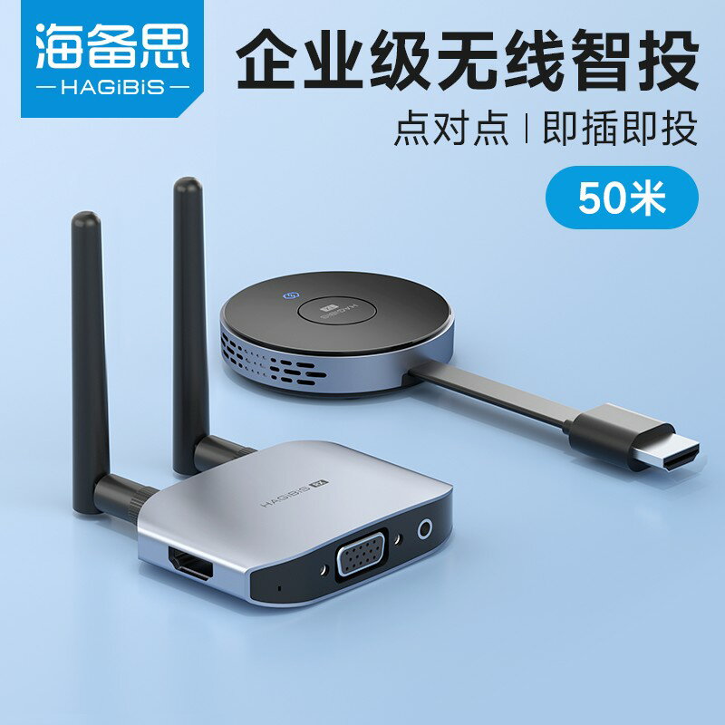{臺灣公司貨 可打統編}海備思無線投屏器同屏電腦HDMI高畫質傳輸連線電視投影儀顯示點對點