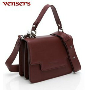 【vensers】小牛皮潮流個性包~肩背包 日常外出包 側背包 方包 通勤包 (NL1000101咖啡)