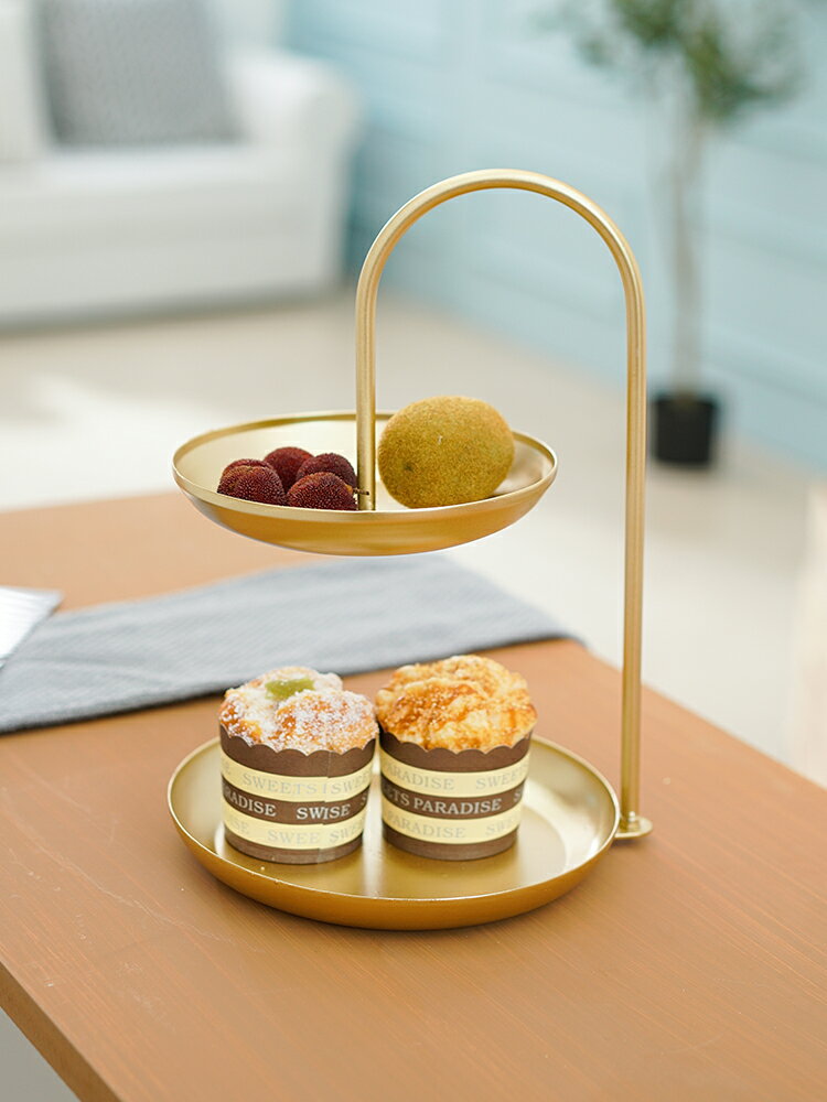 北歐現代托盤干水果盤客廳創意家用多層糖果盆茶幾拼盤多功能收納