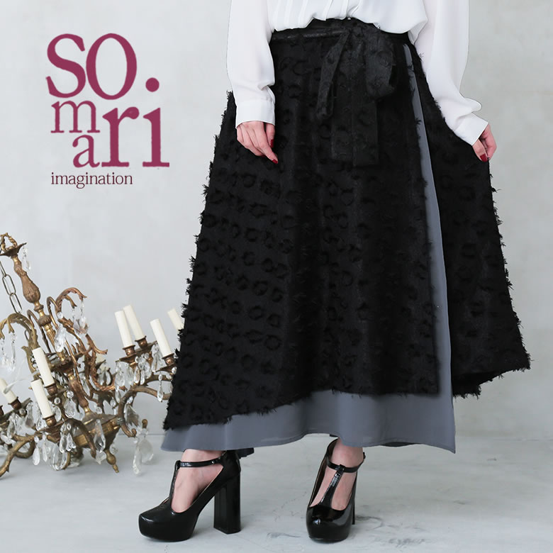 日本osharewalker/花邊雪紡長裙/mi-1335/日本必買代購/日本樂天直送(5800)。件件免運