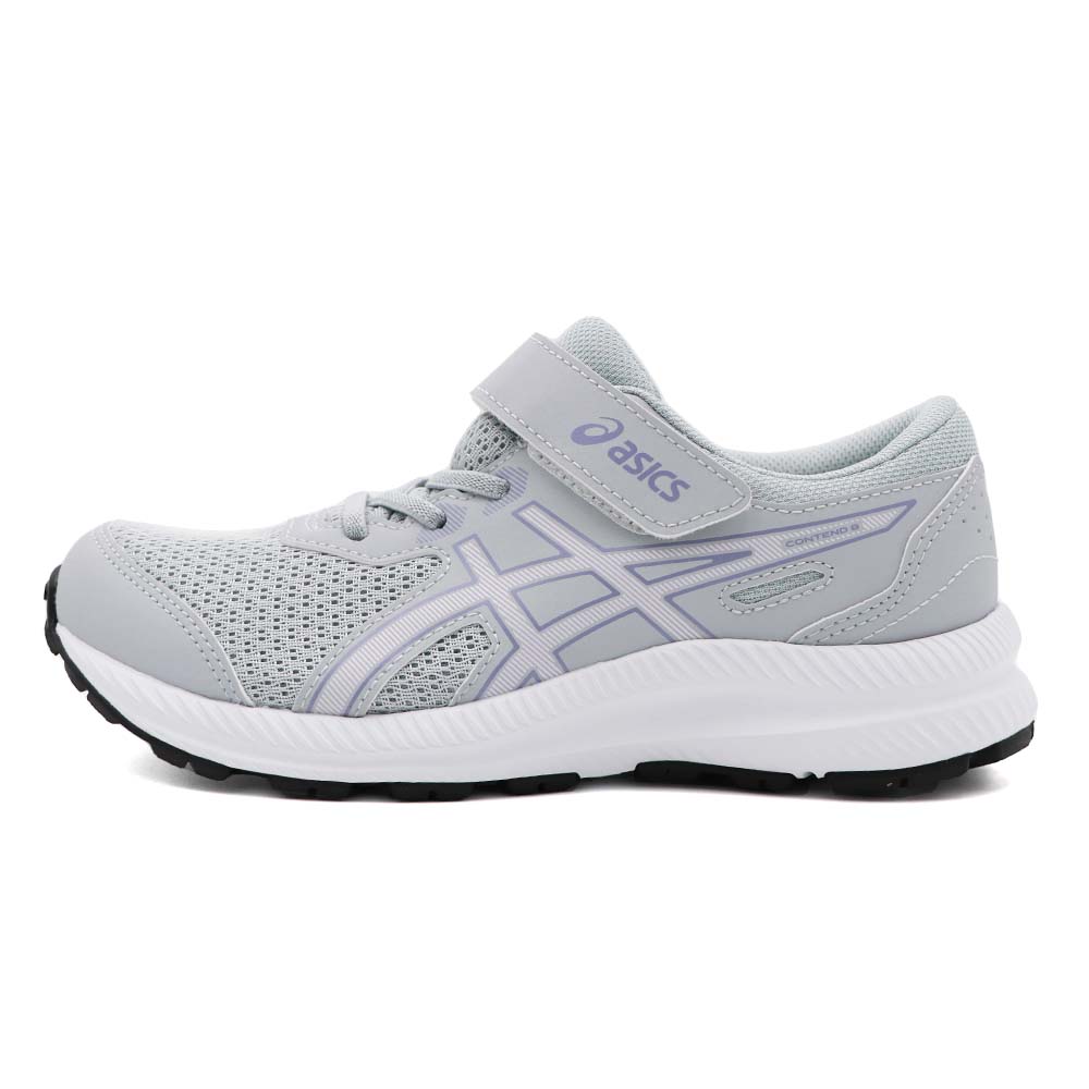 ASICS亞瑟士 CONTEND 8 PS 魔鬼氈 慢跑鞋 中童 灰紫 R9952 (1014A258-021)