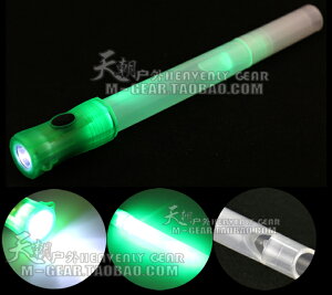 美式新電子戰術熒光棒電子求生救生發光棒帶LED戰術電筒求生哨綠
